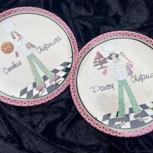 Chefanista Dessert Plates.  Set of 2.  Certified International.